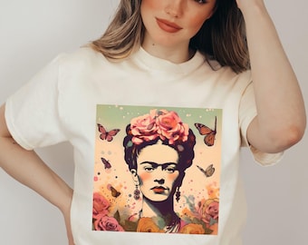Frida Khalo Shirt, Mexican Women T-shirt, Christmas Gift for her, Mexican Pride Shirt, Camiseta Mexicana, Regalo para Mujer, Frida Khalo