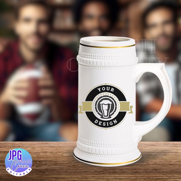 Beer Mug Mockup, Summer Theme Beer Mug Mockup,  Printify  Beer Mug Mockup, Beer Stein Mug Mockup