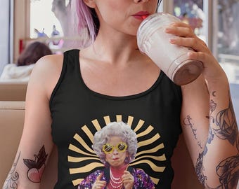 Koszulka bez rękawów "The Nanny Grandma Yetta Rosenberg", zabawna damska koszulka bez rękawów, prezent dla niej, koszulka bez rękawów z lat 90., koszulka bez rękawów "La Niñera Abuela Yetta"