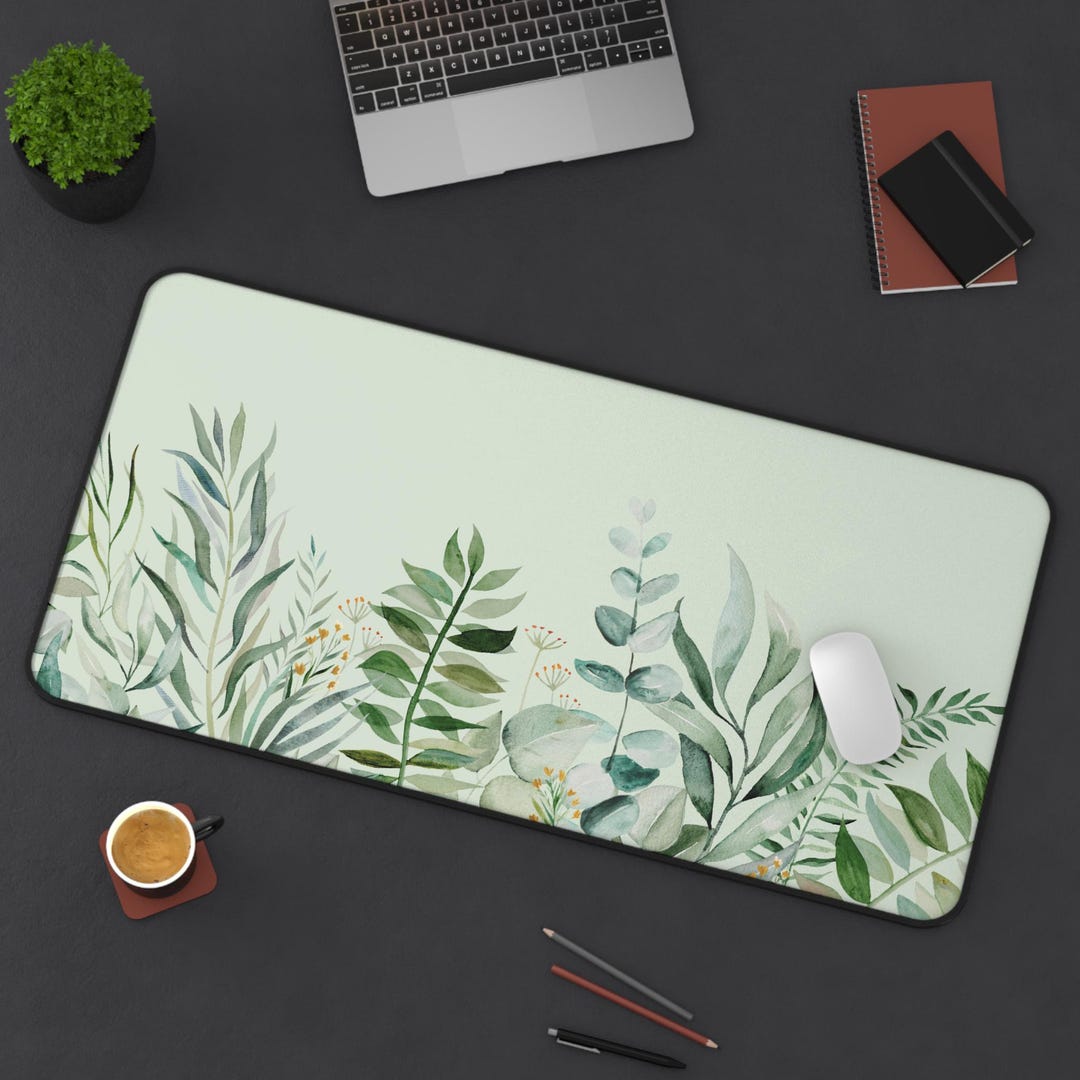 Leaves Desk Mat 16x32 Inches, Plant Lover Gaming Mouse Pad, Large Mouse ...