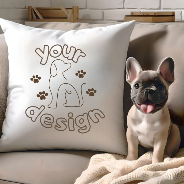 Pillow Mockup, Throw Pillow Mockup, Printify Blank Pillow Mockup, Pillow Mockup Dog Model, Dog Pillow Mockup, Pet Pillow mockup