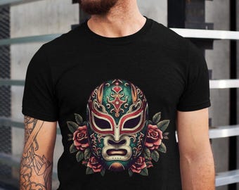 Luchador Camiseta, Mexican Pride Tshirt, Wrestler Shirt, Luchador Mexicano Vintage Shirt, Christmas Gift,  Father's Day Gift, Latin Shirt
