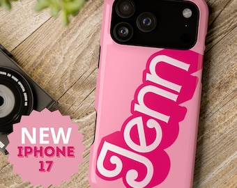 Custom Name Pink Doll Phone Case, Samsung Galaxy S22, Galaxy S21, IPhone 17, IPhone 17 Pro Max, IPhone 16, IPhone 15, IPhone 14, IPhone XR