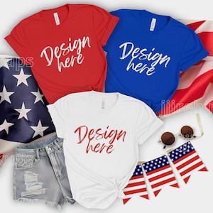 SoGoodKids Retro USA Pocket T-Shirt - Minimalist Vintage Style For 4th Of July & Memorial Day (Navy) - View #7