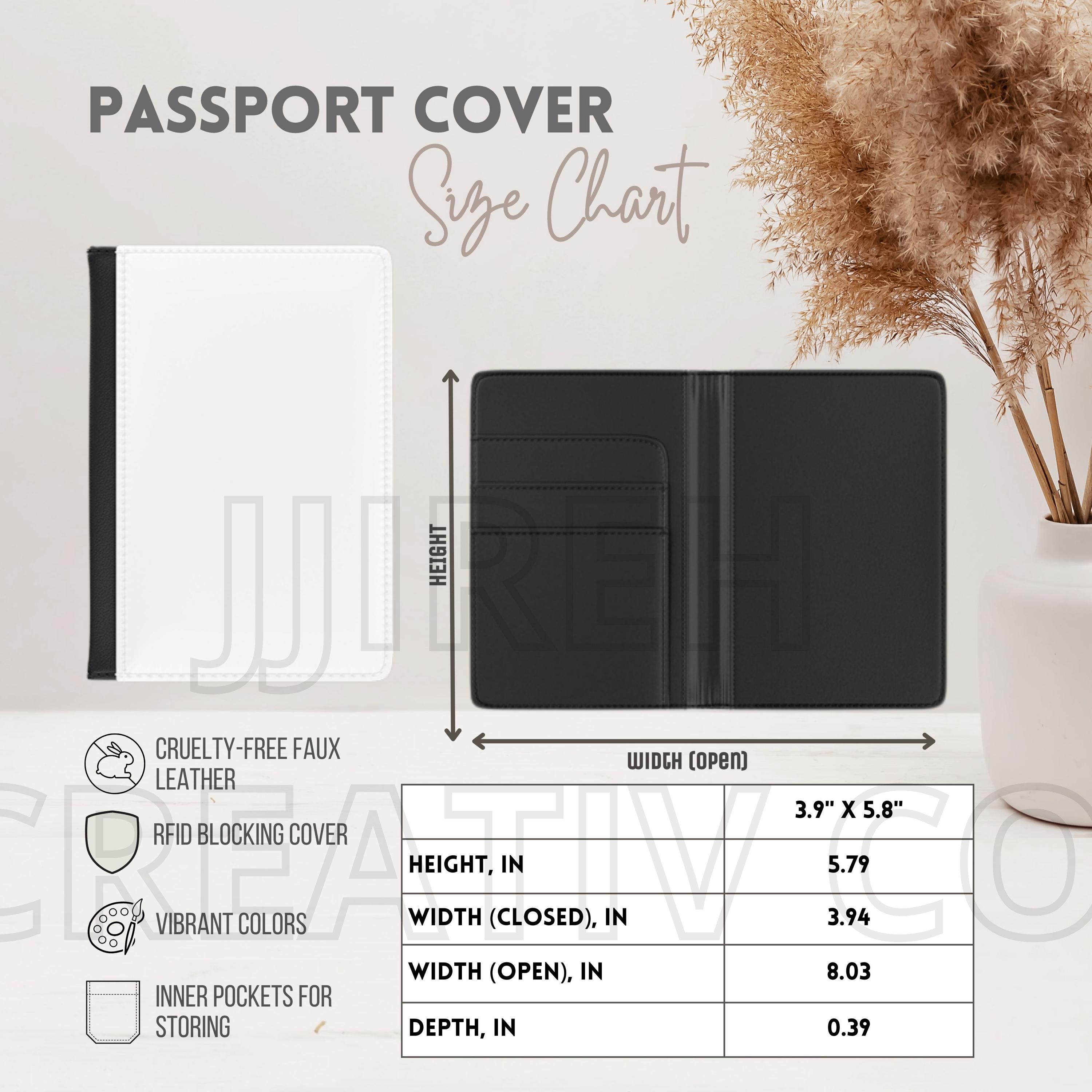 Passport Cover Size Chart and Key Features, Printify POD Passport