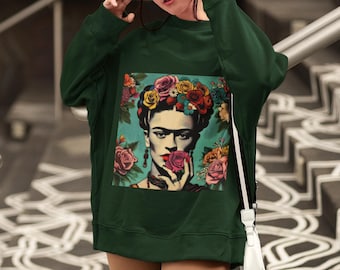 Frida Khalo Sweatshirt, Latin Pride Sweatshirt Sweatshirt, Christmas Gift for her, Mexican Pride Sweatshirt, Feminist Frida Sweatshirt