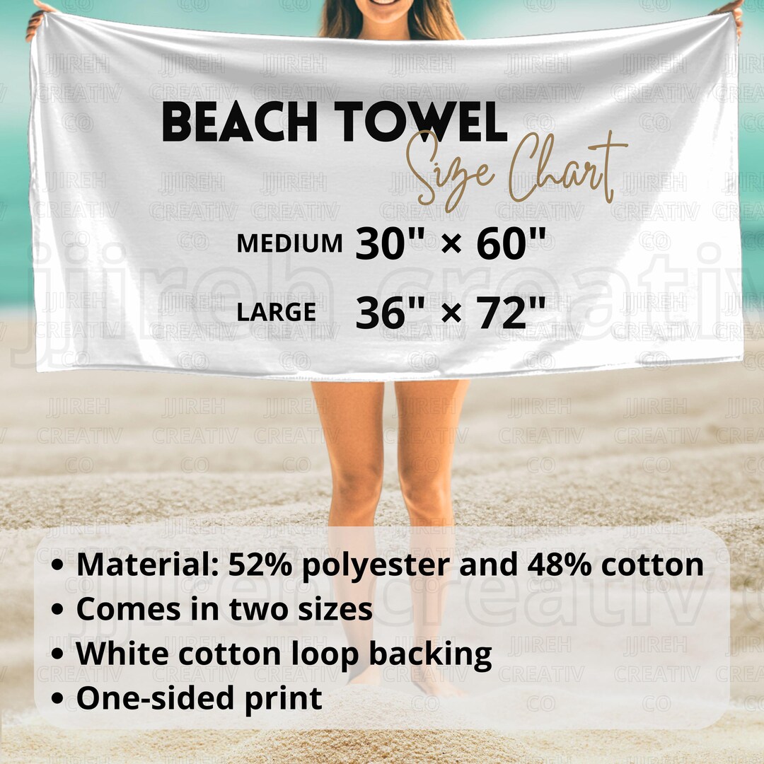 Beach Towel Size Chart, Beach Towel Key Features, Towel Size Chart