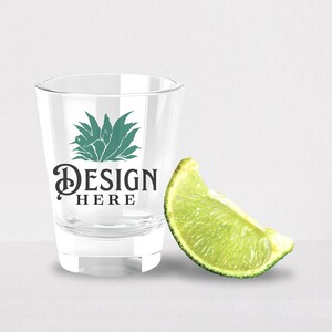 Shot Glass, 1.5oz Mockup, Printify Shot Glass, 1.5 oz Mockup, Shot Glass, 1.5 oz Summer Theme Mockup, Blank Shot Glass Close Up Mockup