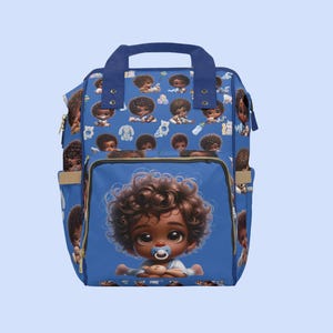 Afrocentric Baby Boy Bag, Afro Baby Bag, Multifunctional Baby Boy Bag, African Boy Diaper Backpack,  Baby Themed Bag, Baby Shower Bag