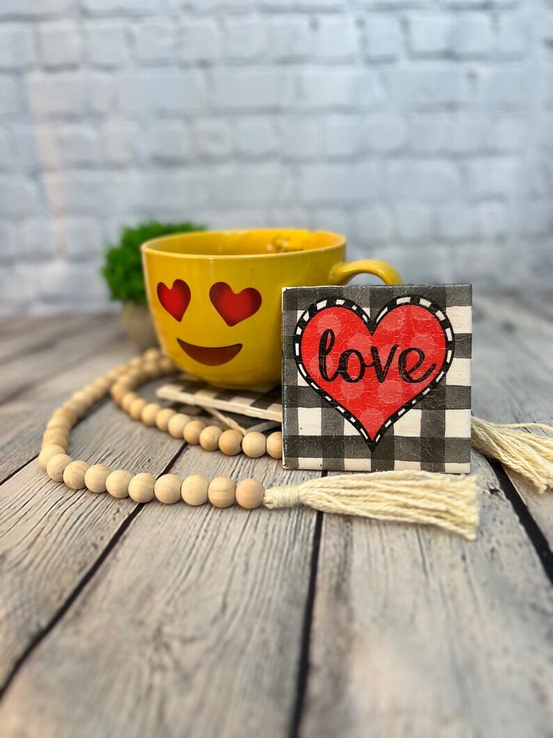 Valentine's Day Coasters, Ceramic Coasters, Heart Love Coasters Etsy