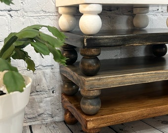 Wood Table Riser, rustic riser, distressed wood, Farmhouse Vintage, home decor, decorative tray, candle holder, serving tray, handmade tray