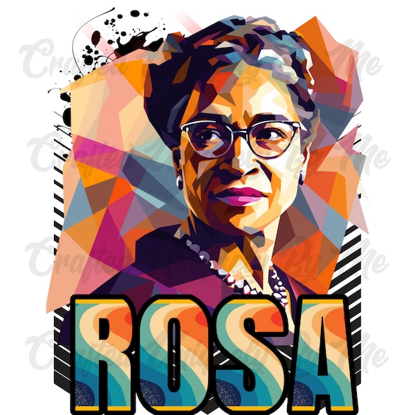 Black History png, Iconic Rosa Parks PNG - Digital Download, Black History wall art, , sublimation design, instant download