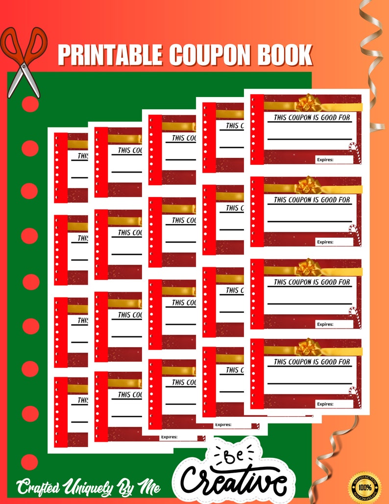 Printable Coupon Book, DIY Coupons, Printable Christmas Coupon, Blank ...