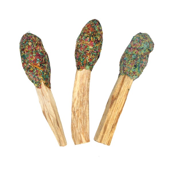 7 Chakras Palo Santo Stick Lollipops with Herbs and Resin