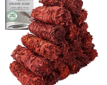BULK 4 inch Dragons Blood Sage Smudge Sticks 6, 12, 25, 50 or 100 Bundles Fresh & Handtied