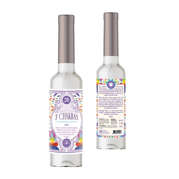 7 Chakras 4 ounce Cleansing Water for Blessings Magical Cologne Water