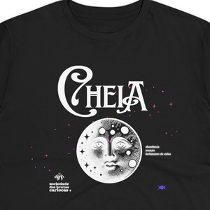 Organic Tshirt Full Moon | Moon Phase Shirt | Camiseta Lua Cheia | Lunar Cycle Clothing | Lunar Mandala Shirt Boho Moon Shirt