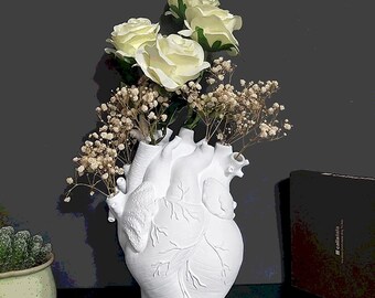 Mother's Day Gift Heart Ceramic Vase Flower Home Decor Plant Flowerpot Modern Love In Bloom For Home