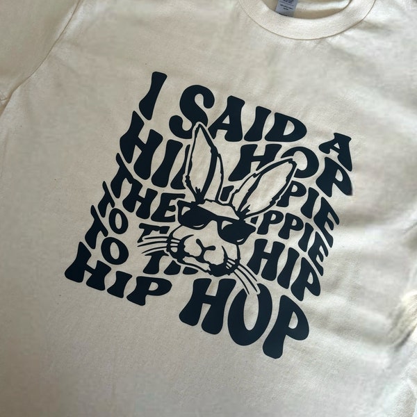 Hippie to the Hop, Easter shirt for kids and adults, hip hop bunny, sunglasses funny  boys girls big hoppa, eggstra, Easter basket gift