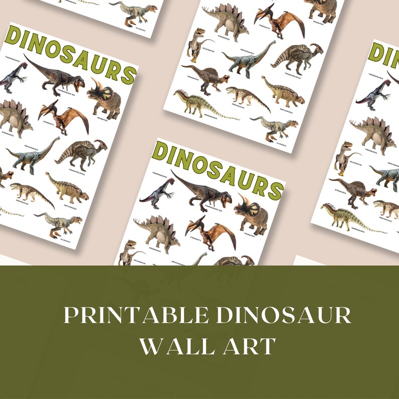 Dinosaur Poster Digital Download Dinosaur Poster Educational - Etsy