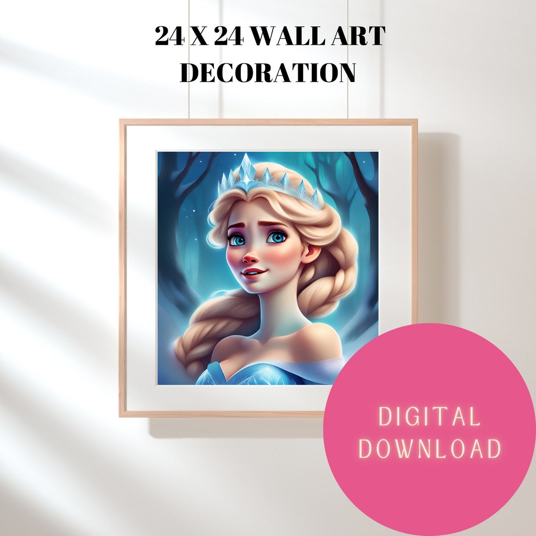 Princess Elsa Digital Download Wall Art, Printable Wall Art Decor ...