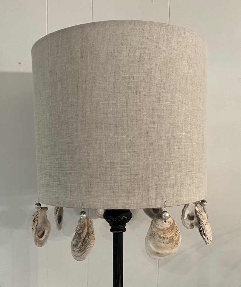 Oyster Shell Trimmed Lampshade Etsy