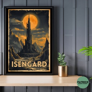 Isengard Poster - JRR Tolkien Wall Art | Lord of the Ring Gift | Lord of the Ring Decor | Gandalf Print | Middle-Earth Wall Art