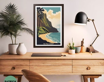 Kauai Framed Print - Hawaii Artwork | Kauai Art | Kauai Wall Art | 1940s Hawaiian | Beachy Pictures | Beachy Paintings | Beachy Art Print