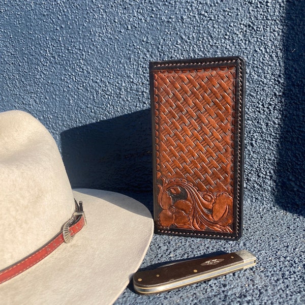 Hand tooled Roper Wallet