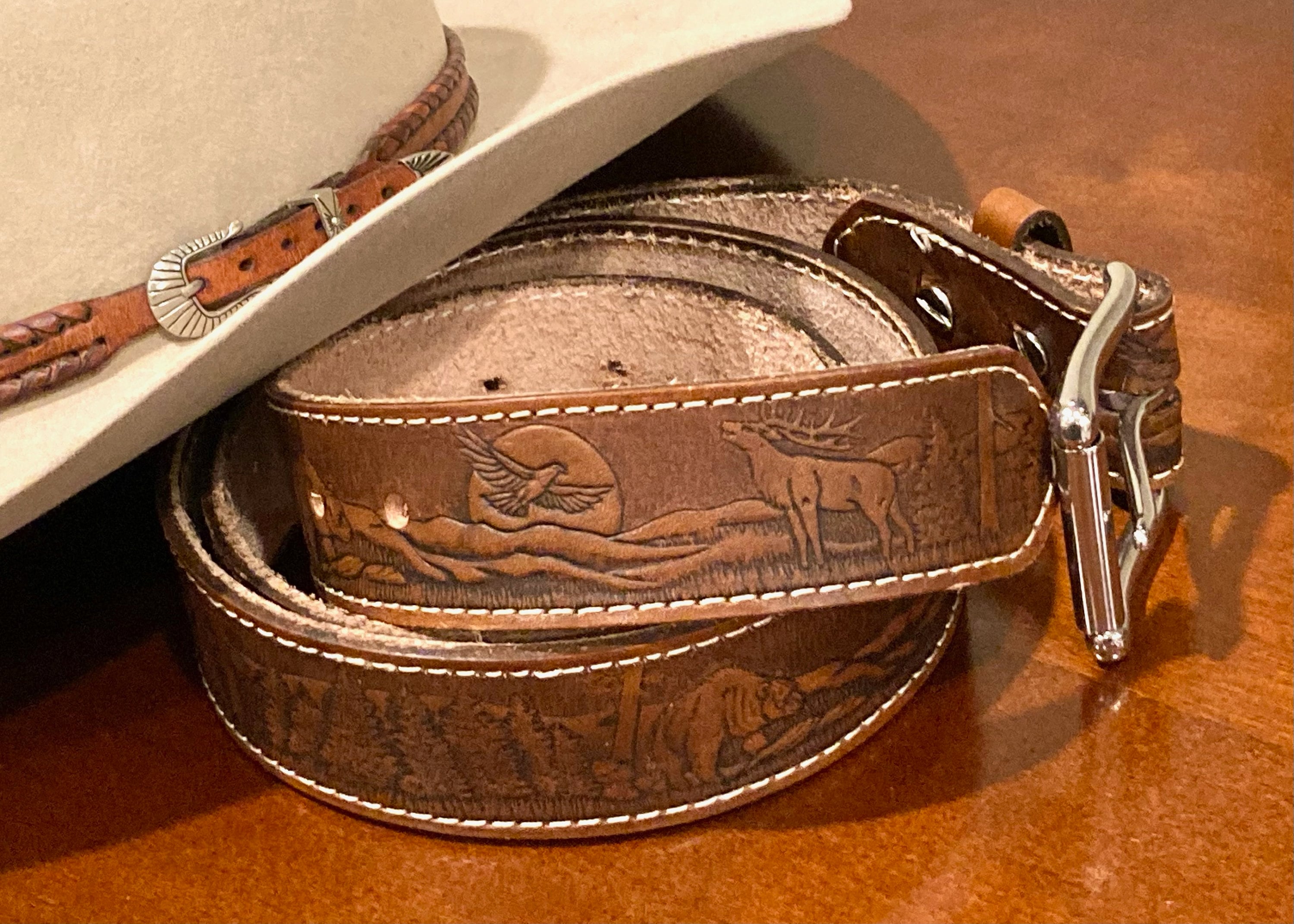 Elk Leather Belt - Etsy
