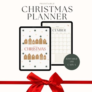 Afdrukbare kerstplanner, digitale kerstplanner, digitale vakantieplanner, vakantieplanning, kerstbudgettracker, verlanglijstjes