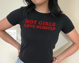 Maglietta Y2K Rave Baby: le ragazze più sexy adorano il dubstep, in stile anni '90