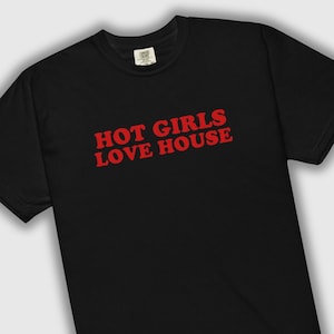 Heiße Mädchen lieben House-Musik-T-Shirt: Übergroßes EDM Rave Wear
