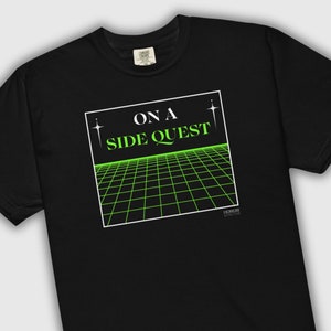 On a Side Quest Unisex Oversized T-shirt | Comfort Colors garment-dyed heavyweight t-shirt | EDM festival outfit men’s rave outfit rave wear