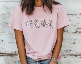 T-shirt graphique Running Man Sketch, T-shirt artistique unisexe