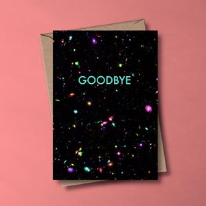 Hubble Ultra Deep Field-afscheidskaart groot | A4-formaat | Geeky Space STEM-afscheidskaart | Met envelop