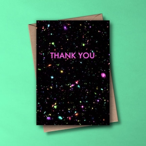 Carte de remerciement ultra-profonde Hubble, grande taille | Format A4 | de gratitude de TIGE de l'espace geek de Zazzle.be Liste d'envies Vous avez des idées ? Avec enveloppe