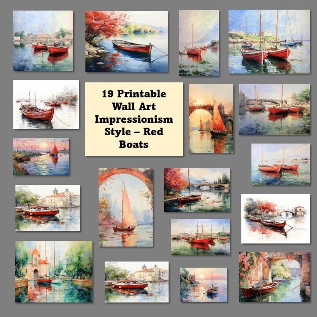 Printable Vintage Wall Art Prints Set Bundle, Antique Oil Painting ...