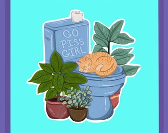 Allez pisser fille Sticker
