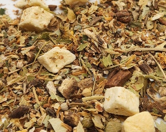 Mezcla de té del Eneagrama 8: raíz de diente de león, tilo, melocotón, manzanilla (28 g)