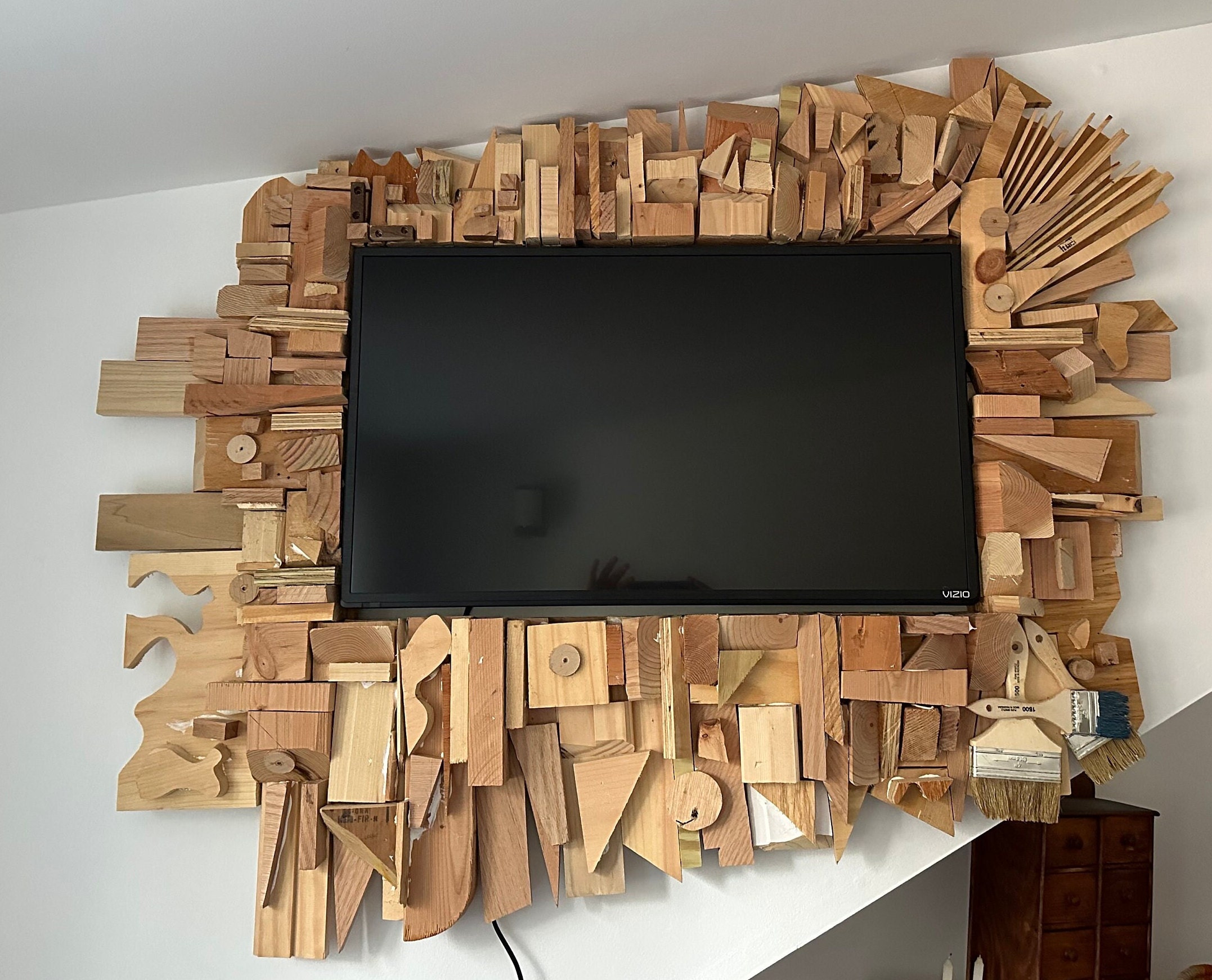 Handmade Custom Made Wood TV Frame Surround Etsy