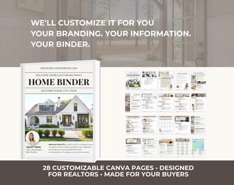 Done-For-You Home Buyer Binder | Realtor Closing Gift (28 Pages)