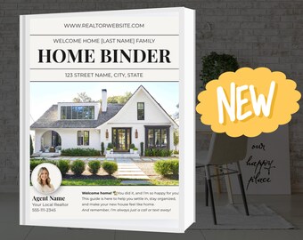 Home Buyer Binder Canva Template | Realtor Closing Gift (Digital Download)