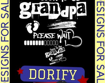 Soon To Be Grandpa PNG SVG: Baby Announcement Design (Digital Download)
