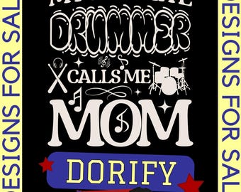 Drummer Mom PNG SVG: Funny Marching Band Design (Digital Download)