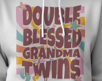 Double Blessed Grandma of Twins PNG: Family Design (Digital Download)
