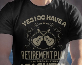 Funny Guitar Retirement Plan Design: PNG & SVG Digital File