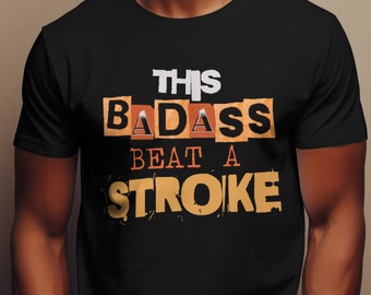 Badass Beat Stroke PNG: Survivor Support Design (Digital Download)
