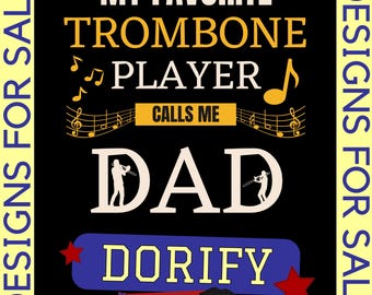 Trombone Dad PNG SVG: Funny Family Band Design (Digital Download)