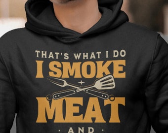Smoke Meat BBQ Grill Master Design: Funny Dad SVG PNG (digitaal bestand)